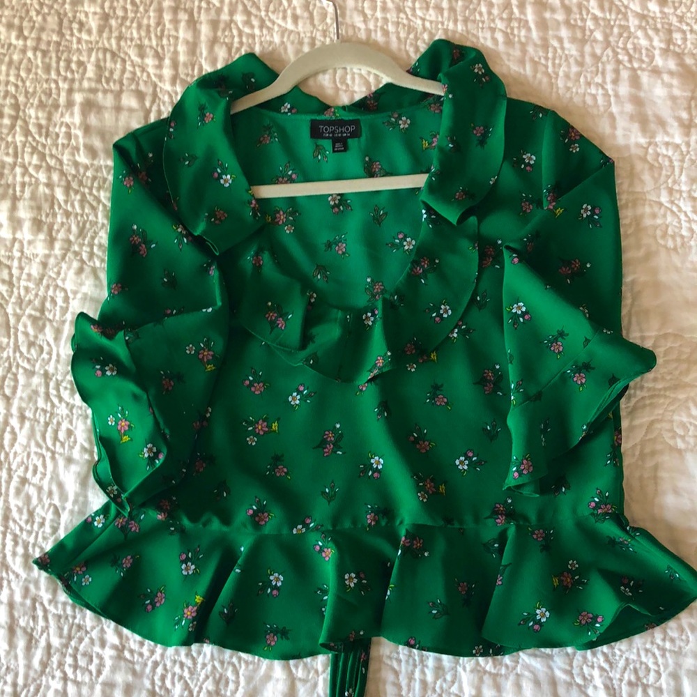 TopShop 3/4 Sleeves blouse to honor St Pats Day!